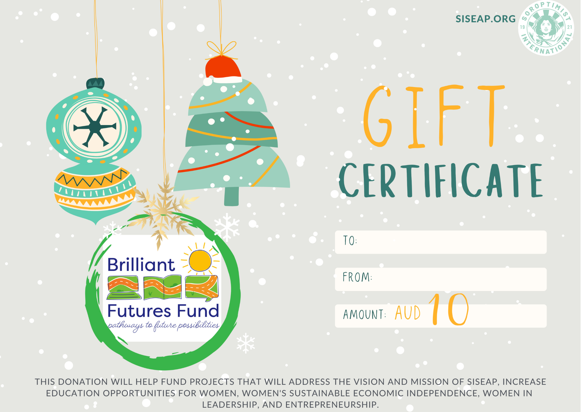 Christmas Gift Certificate - Gift Tree 10.00